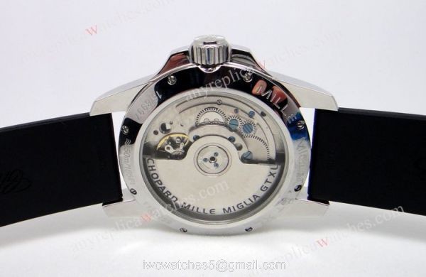 Replica Chopard Gran turismo Watch XL Gray Dial w/rubber band 5