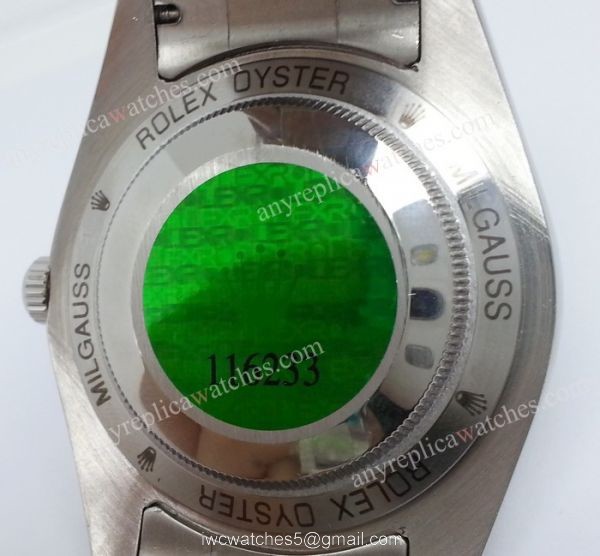 Replica Rolex Milgauss Watch SS w/ Green Crystal Men Watch 40MM 5