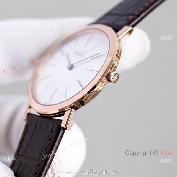 AAA Grade Swiss Replica Piaget Altiplano Watch Rose Gold Silver Dial 5
