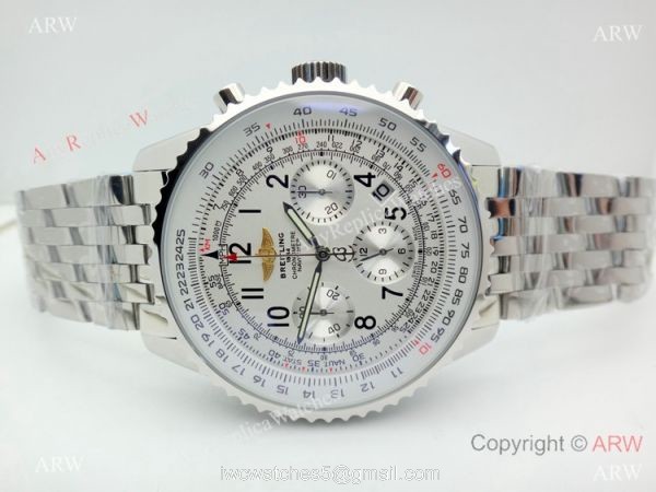 Breitling chronometer Navitimer Silver Dial Replica Watch 42mm or 46mm XL 5