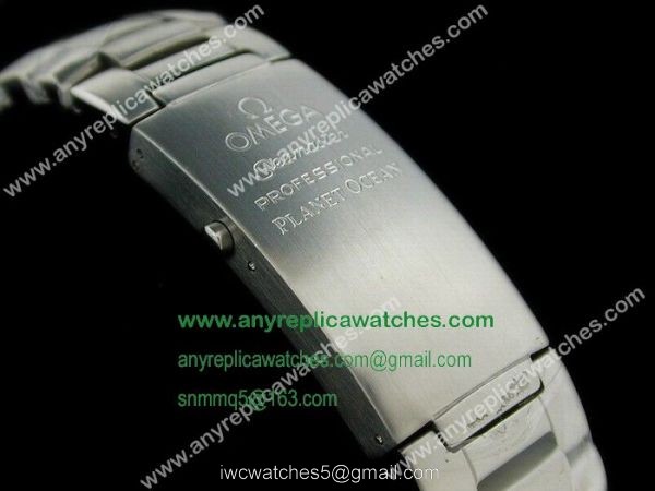 Omega Planet Ocean Replica Watch Stainless Steel Black Dial Orange Bezel 5