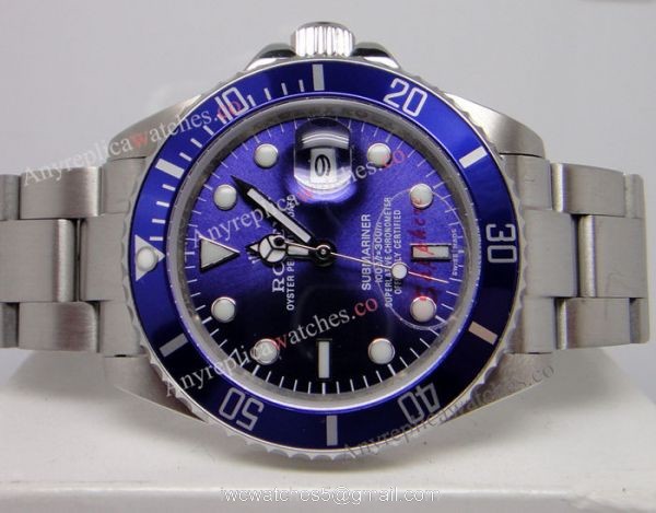 Classic Model Rolex Stainless Steel Submariner Blue Dial mens Watch Replica 5