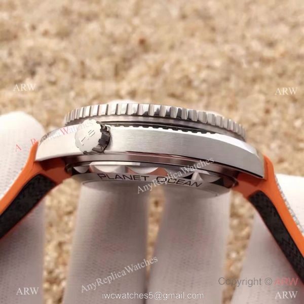 (OM)Swiss Replica Omega Seamaster 600m 9900 Watch SS Gray Gummy Strap 5