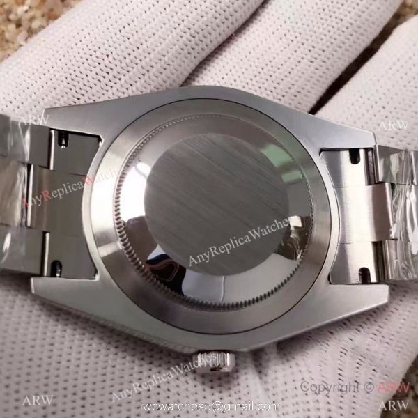 High Quality Copy Rolex Day-Date 40MM Watch MingZhu Movement SS Black Diamond Roman Face 5
