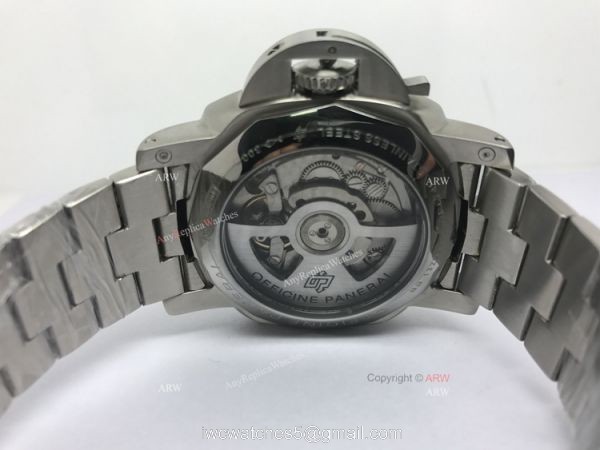 Luminor Panerai GMT Stainless Steel 72 Power Reserve Movement 44mm Watch 5