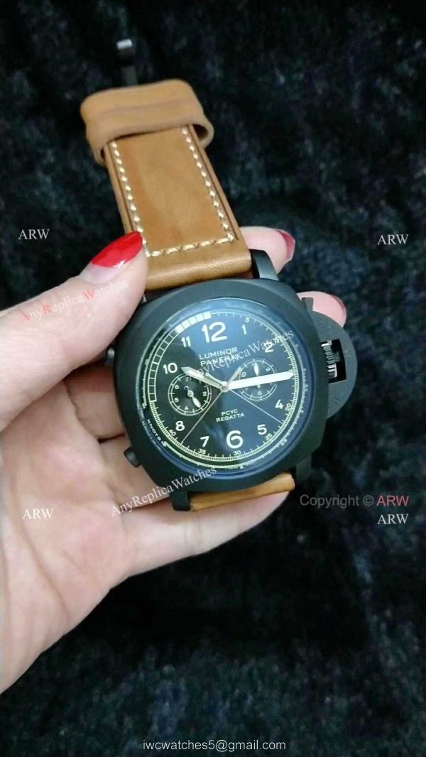 Panerai PAM 653 Luminor Chrono Replica Regatta Watch Green Inner 5