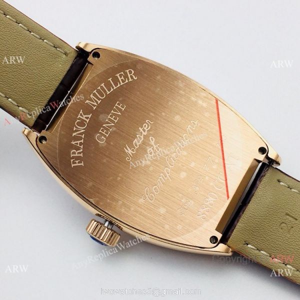 Swiss Replica Franck Muller Curvex diamond Watch Rose Gold 43mm 5