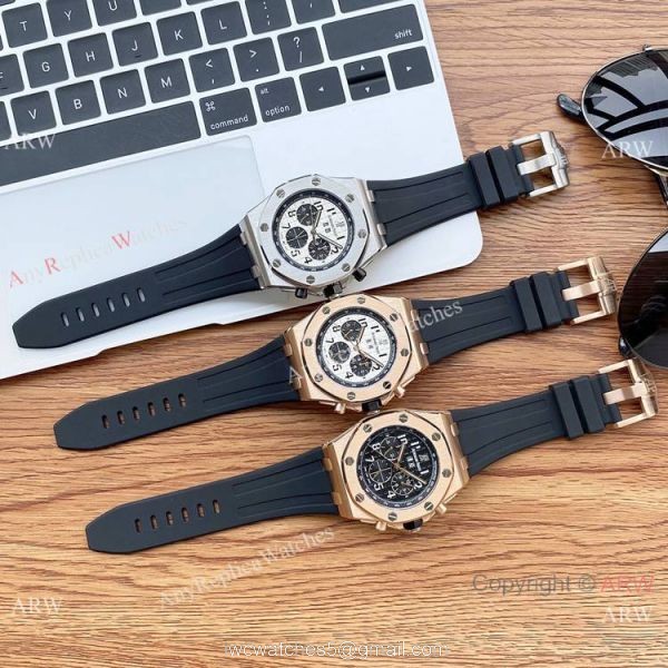 Fake Audemars Piguet Royal Oak Offshore WhiteBlack Dial Watches 5