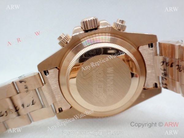 Newest Rolex Daytona Rainbow 40mm watch Rose Gold Automatic Movement 5
