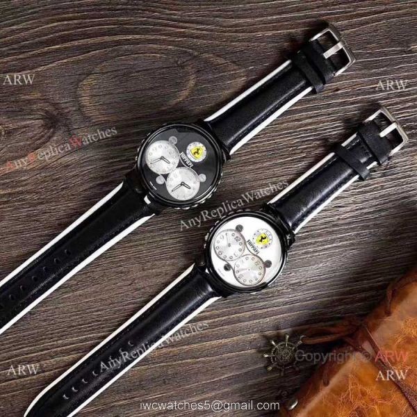 High Quality Copy Ferrari Quartz Watches White Dial Black Case 5