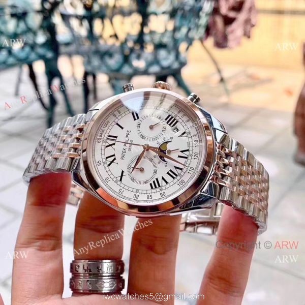 New Patek Philippe Grand Complication Chrono Watch 2 Tone Rose Gold 5