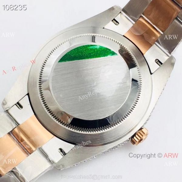 Swiss 2824 Rolex Datejust 41mm Iced Out Watch / Best AAA Replica Watches China 5