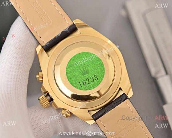 New Replica Rolex Daytona Watch Gold Case Gray Dial 5