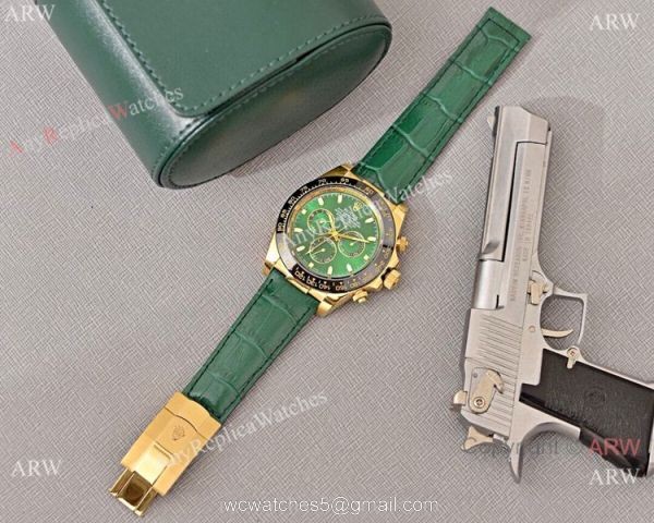 Buy Replica Rolex Daytona Watch Green Dial Black Ceramic Bezel 5