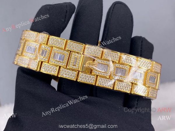 Swiss Quality Rolex GMT-Master II 116769 Ice Watch Replica Yellow Gold 5