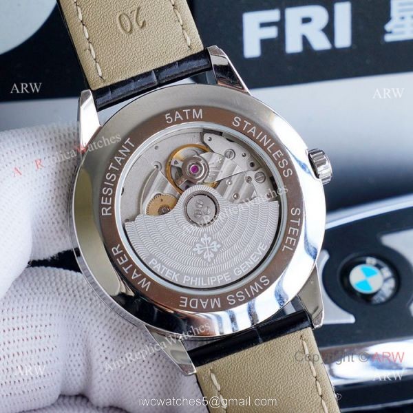 Swiss Patek Philippe Geneve Complications Moonphase Watches Gold Dial 5