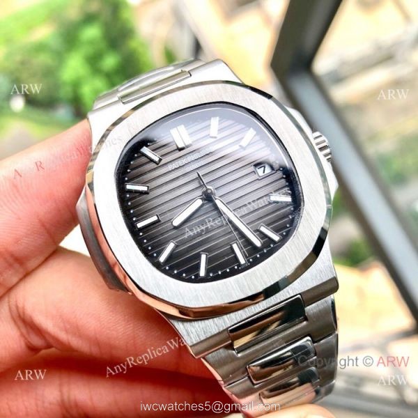 Stainless Steel Brown Dial Patek Philippe Nautilus Copy Watches 40mm 5