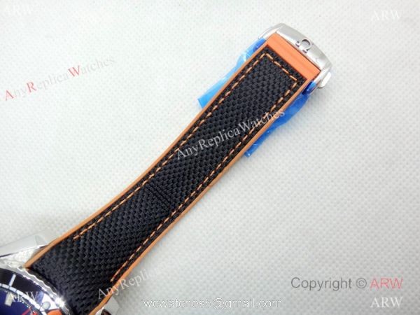 Omega Seamaster 600 Black Rubber Orange Watch Japan Quartz 5