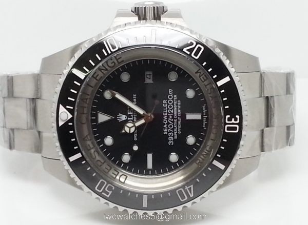 Clone Swiss 2836 Rolex Deepsea Challenge For Sale 51mm SS Black 5
