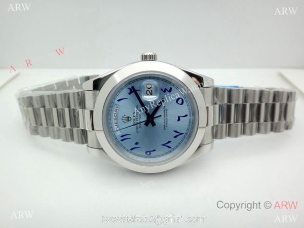 Copy Rolex Day-Date II Arabic Glacier Dial Special Middle East Edition 40mm Watch 5
