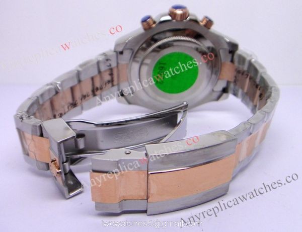 2-Tone Rose Gold Rolex Yachtmaster II Watch Blue Ceramic 44mm 5
