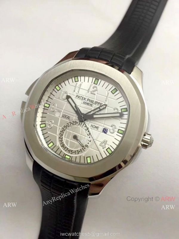 Patek Philippe Copy Aquanaut Travel Time Men Watch Brown Rubber Band 42mm 5