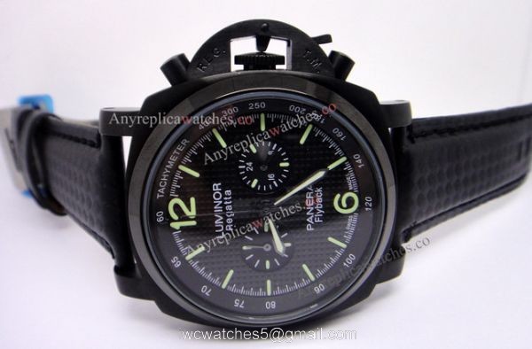 Replica Panerai Regatta Flyback Watch Black Case 44mm 5
