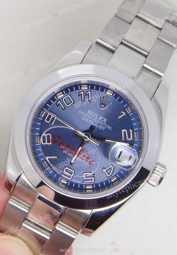 Midium Size Rolex Datejust Blue Arabic 31mm Lady Watch 5