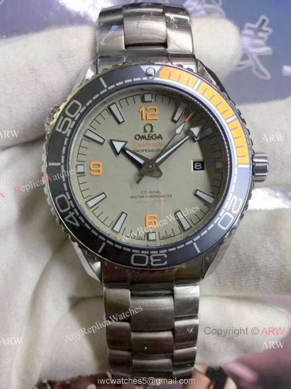 Low Prcie Omega Watch Replica Seamaster with Black Orange Bezel 5