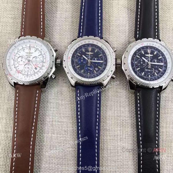 Breitling 1884 Bentley Motors T Chronograph Blue Subdials Watch 5