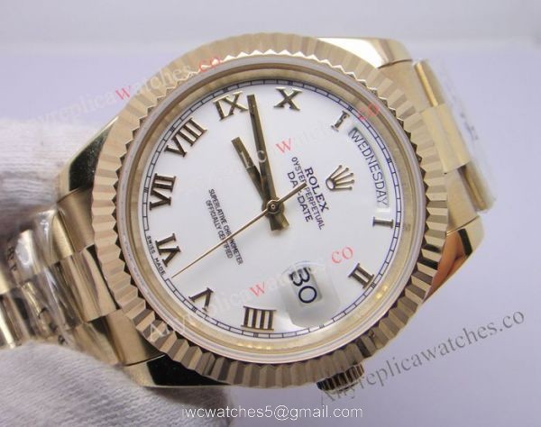 Rolex Daydate II Gold Replica Watch 41mm AAA Grade 5