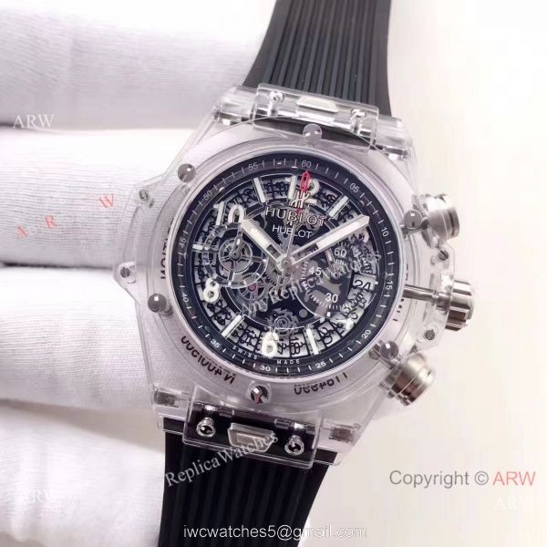 Baselworld Big Bang Hublot Unico Sapphire Replica Black Rubber Watch Hublot Clear Watch 5