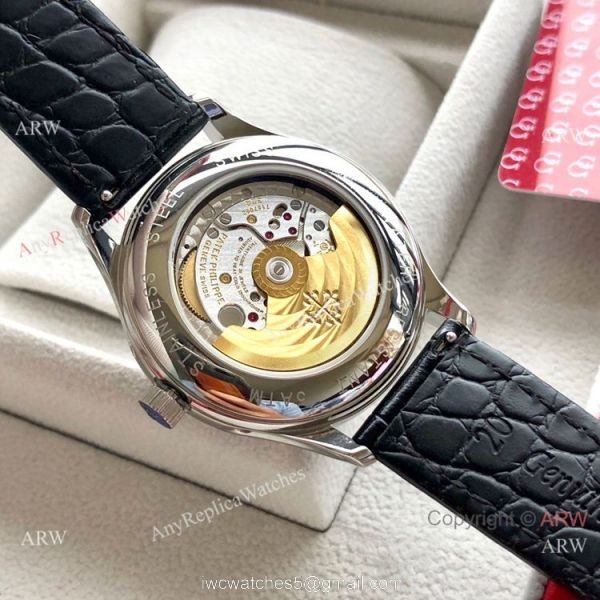 Swiss Clone Patek Philippe Geneve Complications Watch 40mm Rose Gold Case 5