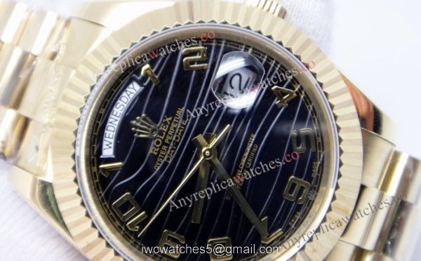 Swiss Quality Rolex Day-Date II 41mm Replica Watch / Gold DDII 5