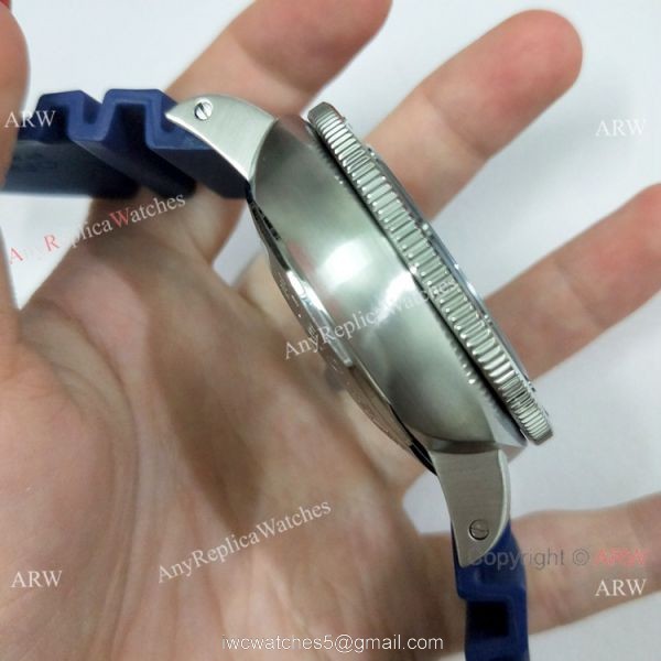 Panerai Submersible Rubber Strap SS Blue Bezel Pam 959 Watch Buy Replica 5