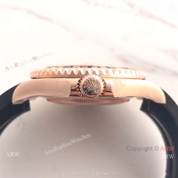 High Quality Rolex YachtMaster Rose Gold Replica Watch Multicolor Gem 5