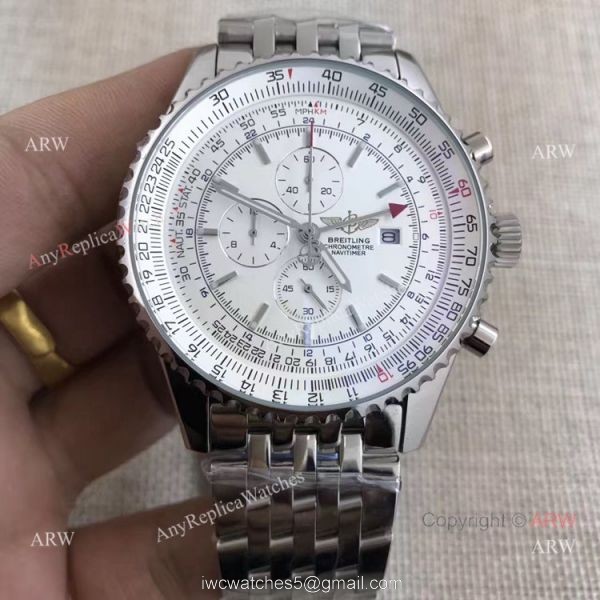 Breitling Navitimer World GMT Stainless Steel Black Dial 46mm Replica 5