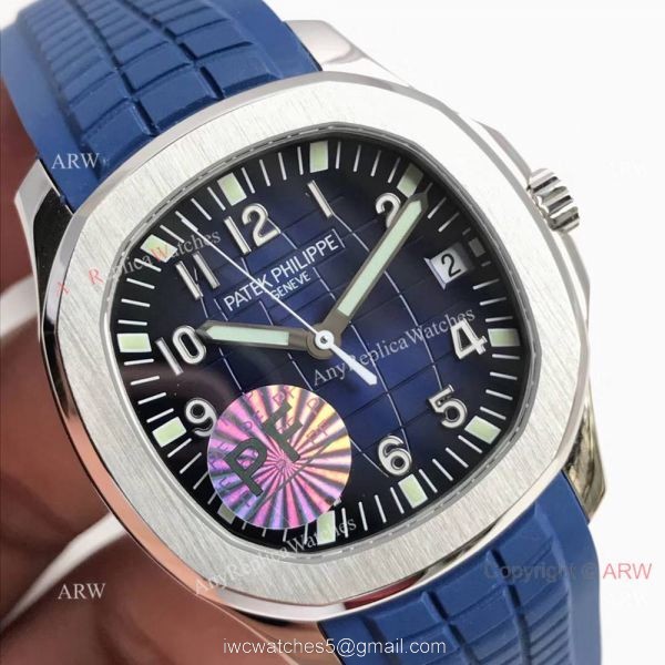 Fake Patek Philippe Aquanaut Swiss Cal324 Watch Blue Dial 5