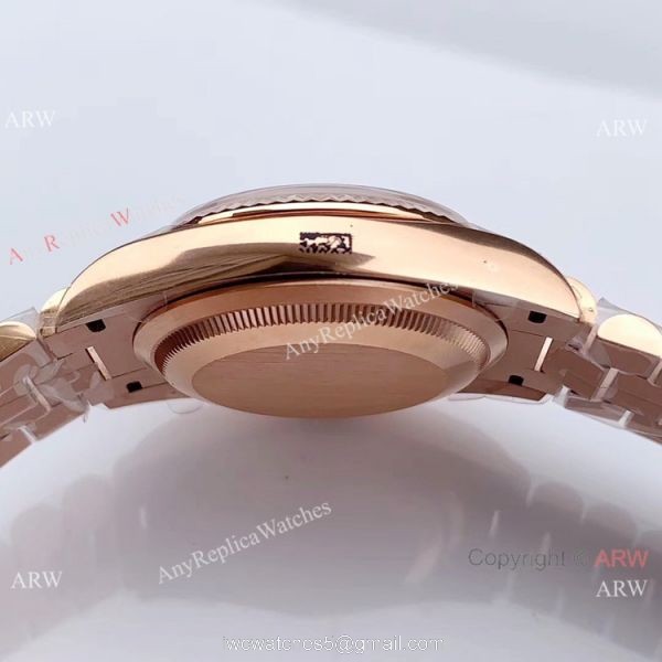 Swiss Replica Rolex Day date Rose Gold President EW Factory 3255 Watch 36mm 5