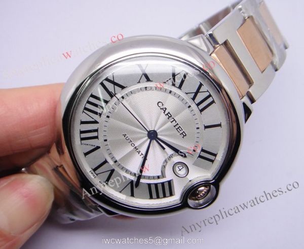 40mm CARTIER Ballon Bleu Replica Watch 2-Tone Rose Gold 5