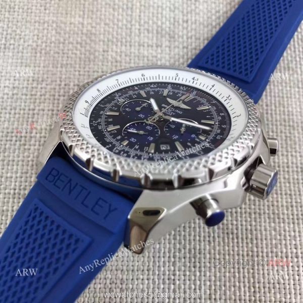 Breitling 1884 Bentley Motors T SS Black Dial w Blue Sub-dial Watch 5
