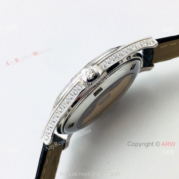 Super Clone Patek Philippe Calatrava PFF V2 Automatic Wrist SS Diamond Bezel 5