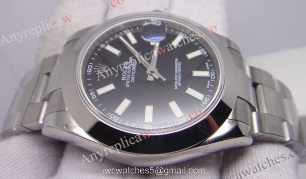 NEW UPGRADED Rolex Datejust 41 Black Replica Watch SS Oyster Face 5