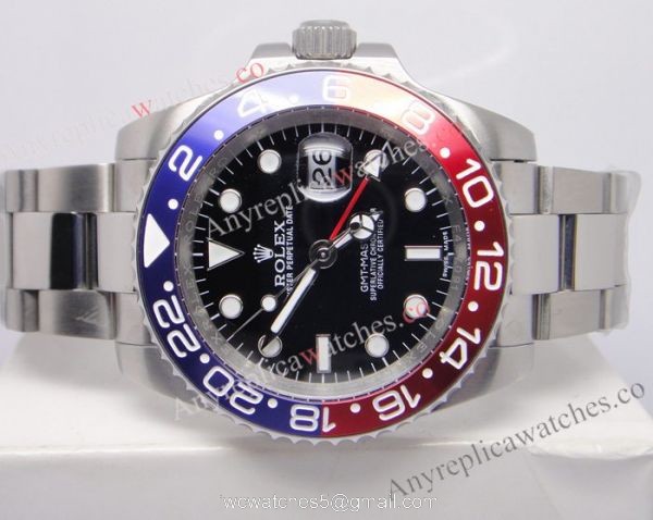 Newest Grade Rolex Gmt-Master Ii Red / Blue Ceramic Looking Bezel Watch 5