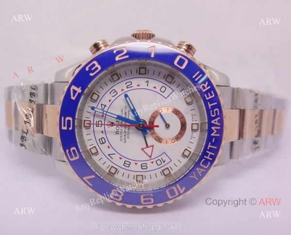 Swiss AAA Grade 2-Tone Rose Gold Rolex Yacht-Master II 44mm 7750 Movement 5