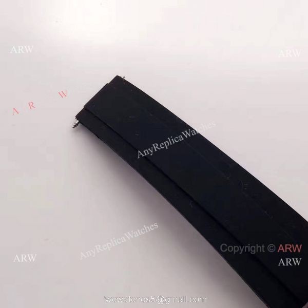 Copy Rolex Submariner Rose Gold Rubber Strap Watch 40mm 5