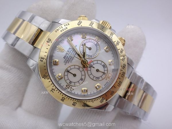 Swiss Replica Rolex Daytona Valjoux 7750 Mother of Pearl Dial Watch 5