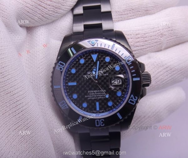 New Style Replica Rolex Submariner Watch Black Case &038; Blue Markers 5