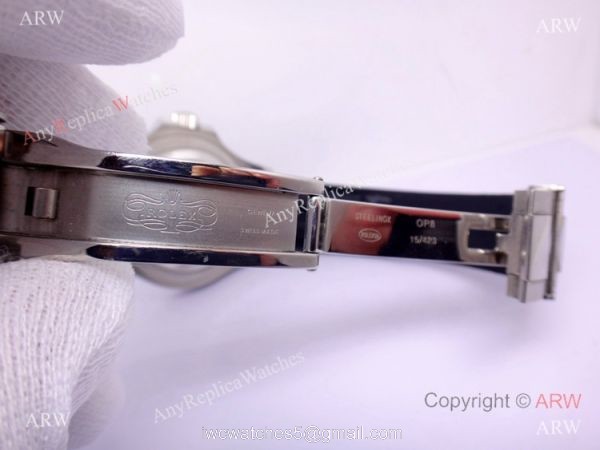 Replica Rolex Yachtmaster Watch SS Case Rubber Watch Band 5
