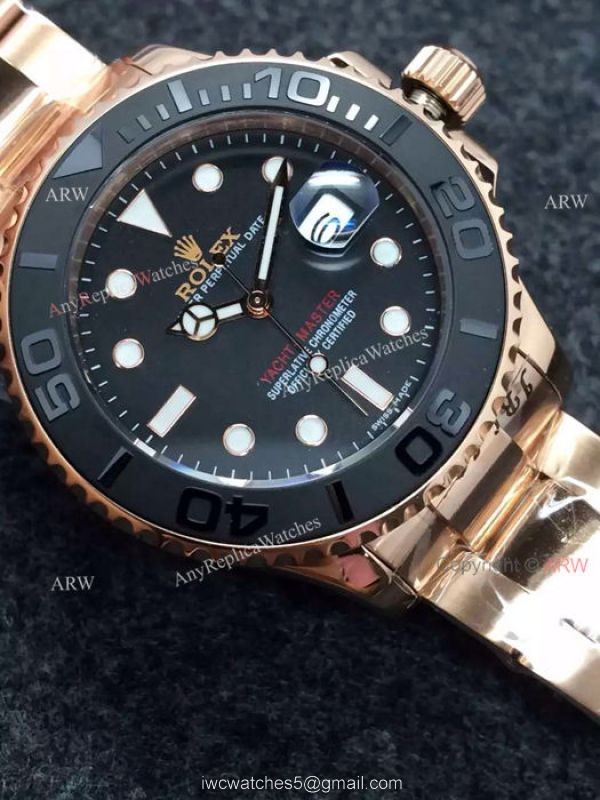 Rolex Yacht Master Baselworld The Oyster Perpetual Rose Gold Replica Watch 5